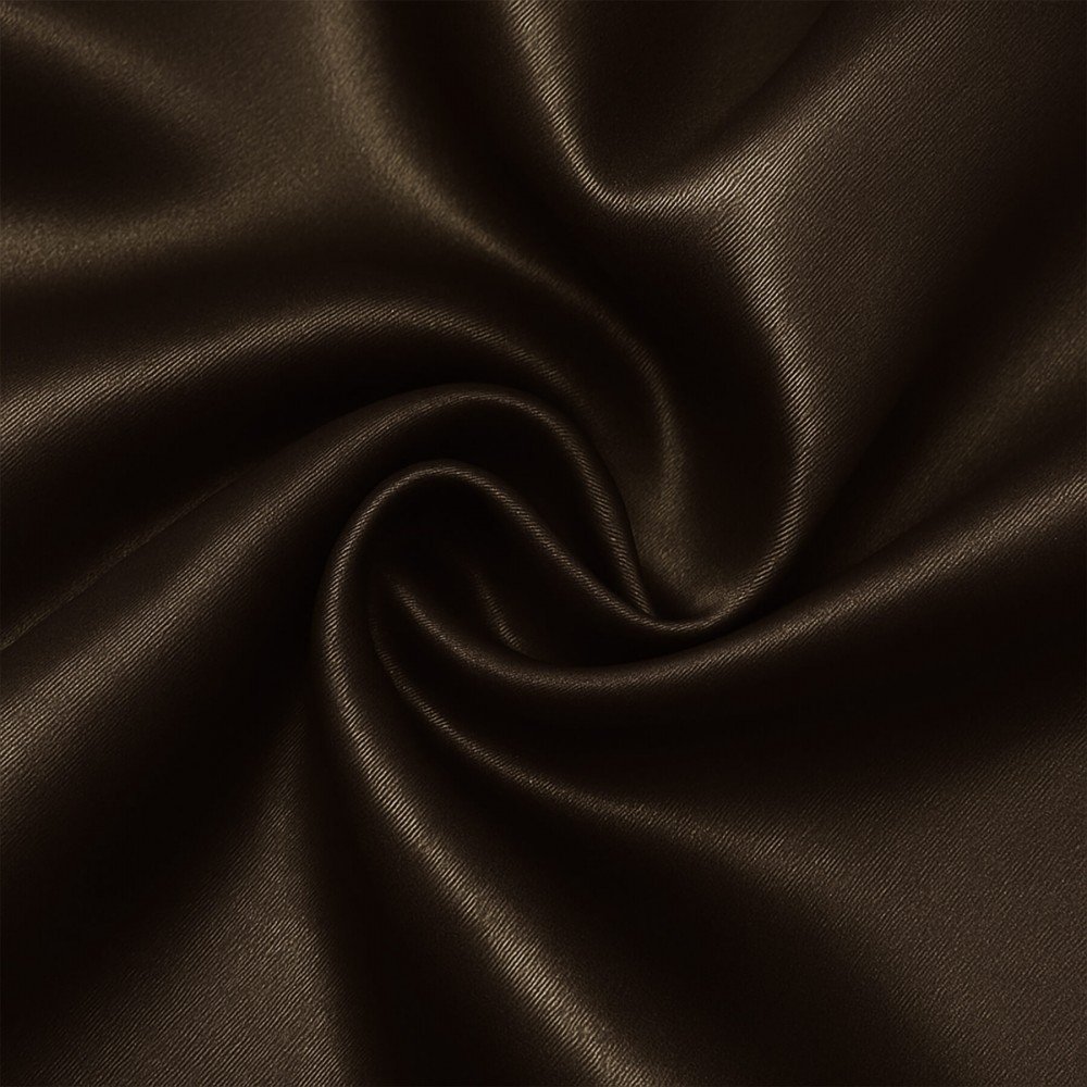 Satin Stof Polyester Brun