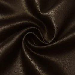 Tissu Satin Polyester Brun