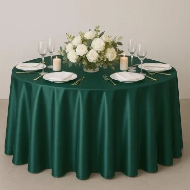 Tissu Satin Vert Foncé - (Tissu Satin)