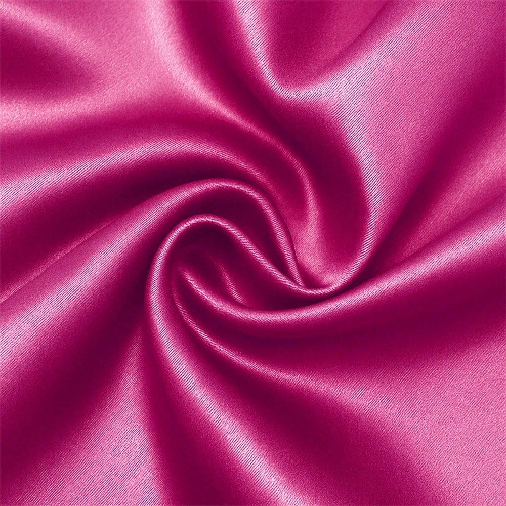 Satin Stof Polyester Fuchsia