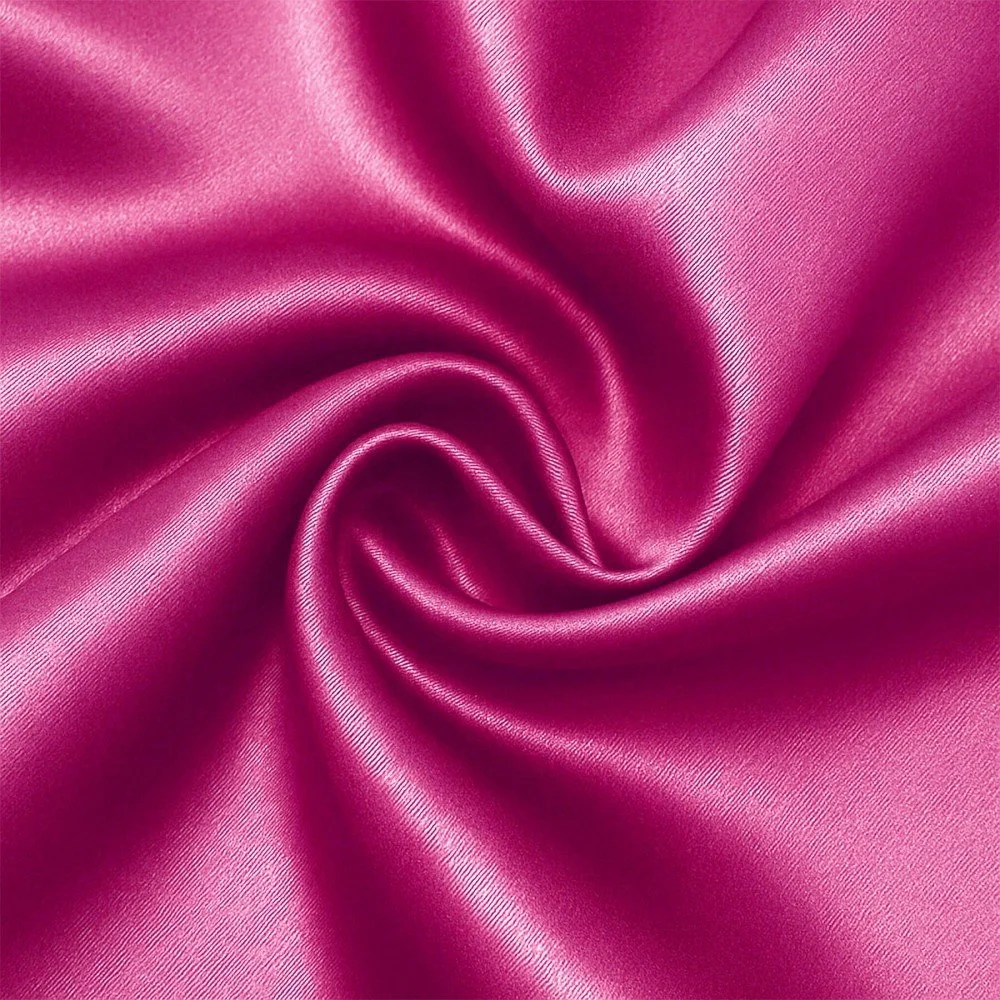 Satin Stof Polyester Fuchsia