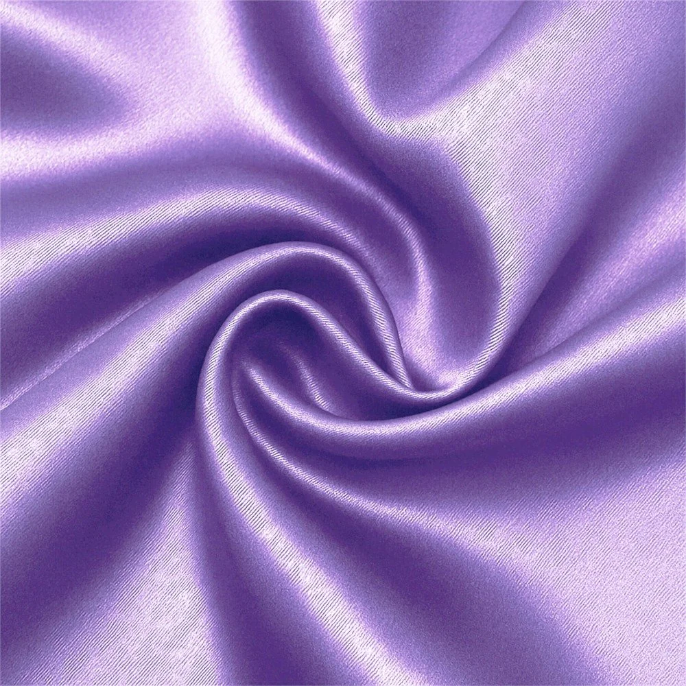 Satin Stof Polyester Lilla