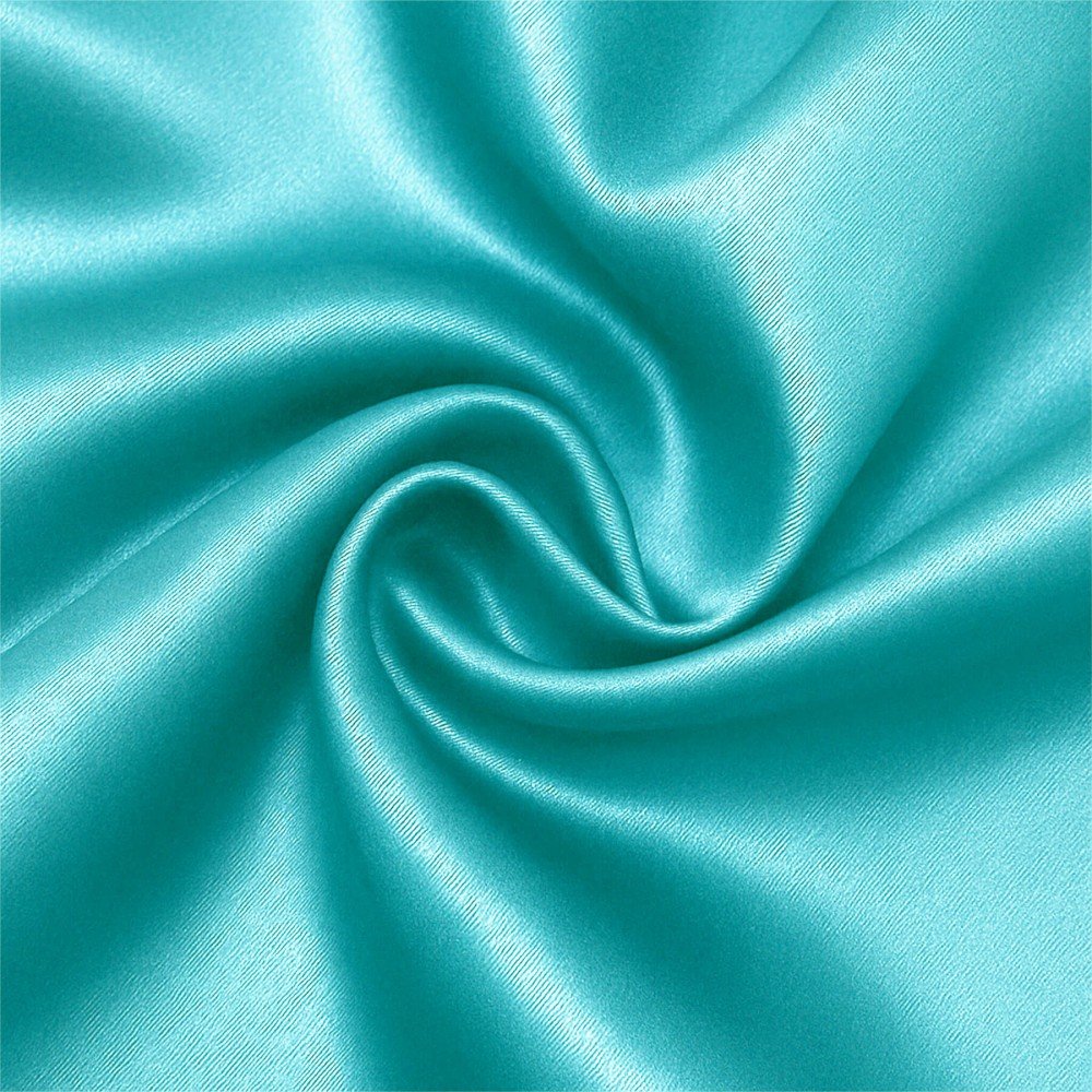 Satin Stof Polyester Turkis
