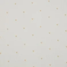 Tissu Maille Tricot Côtelé - Mini Cœurs De Chameau