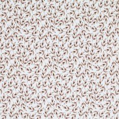 Rippstrick Jersey Stoff - Gemaltes Blatt Altmauve