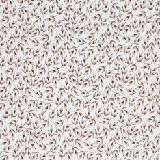 Tessuto Doppia Garza Stampa Digitale - Foglia Dipinta Mauve Antico