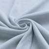 Tessuto Jersey Di Cotone Costine Blu Acciaio
