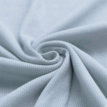Rib Knit Jersey Fabric Steel Blue - (Jersey Fabrics)