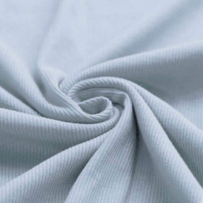Rib Jersey Stof Staalblauw - (Jersey Stoffen)
