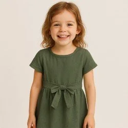 Washed Cotton Fabric Army Green