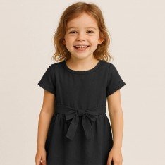 Washed Cotton Fabric Black