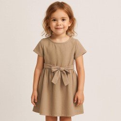 Gewassen Katoenen Stof Cacao