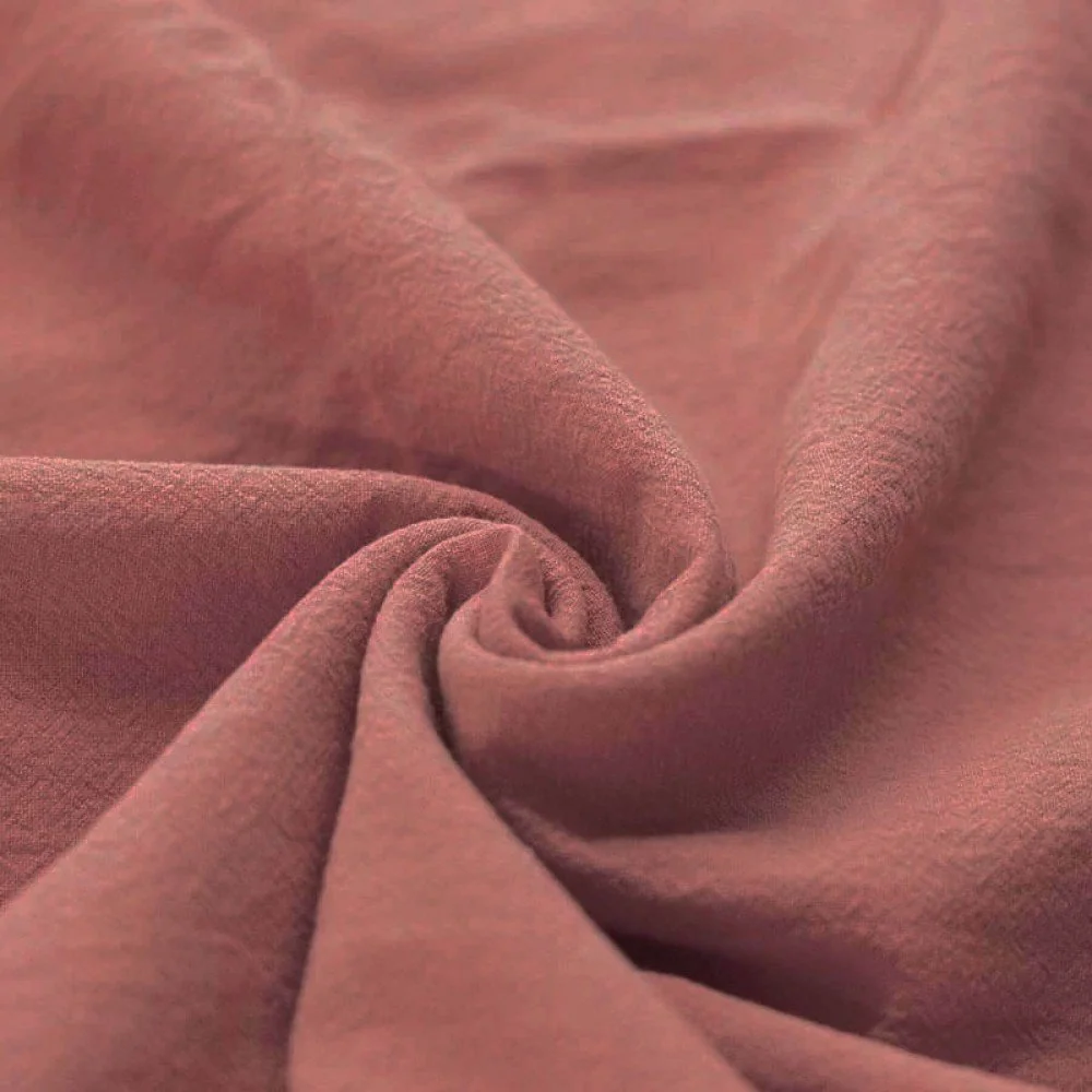 Washed Cotton Fabric Clay Pink