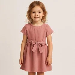 Washed Cotton Fabric Clay Pink