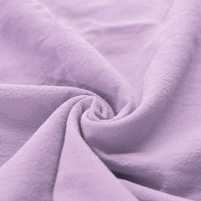 Tissu Coton Lavé Lilas Pastel - (Tissus Deco)