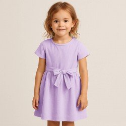 Tissu Coton Lavé Lilas Pastel