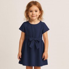 Washed Cotton Fabric Navy