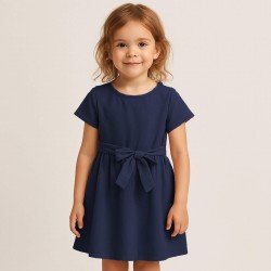 Washed Cotton Fabric Navy Washed Cotton Fabric Navy