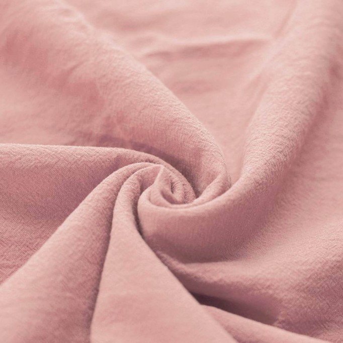 Tissu Coton Lavé Nude Rose - (Tissu Coton lavé)