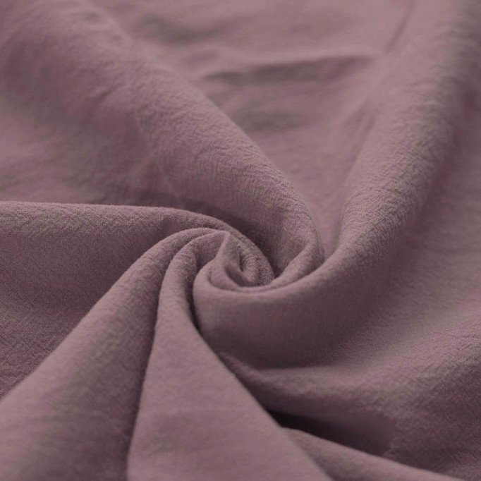 Tissu Coton Lavé Vieux Mauve - (Tissus Deco)