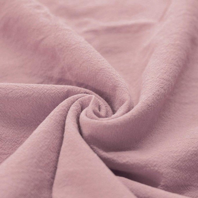 Tissu Coton Lavé Vieux Rose - (Tissu Coton lavé)