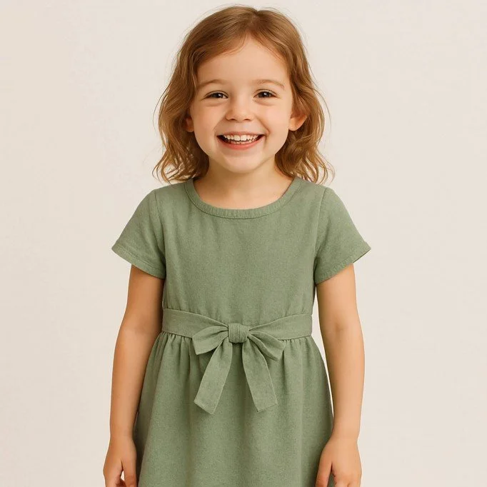 Tissu Coton Lavé Olive - (Tissus Deco)
