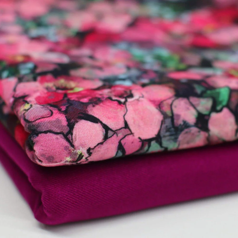 Digitale Print Bamboe Jersey - Bloeiende Takken Digitale Print Bamboe Jersey - Bloeiende Takken