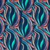 Digital Print Bamboo Jersey - Abstract Leaves Blue Digital Print Bamboo Jersey - Abstract Leaves Blue - (Printed Jersey Fabric)