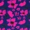 Digitale Print Bamboe Jersey - Aquarel Klaproos Marine Fuchsia - (Tricot Jersey Bedrukt)