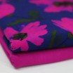 Digital Print Bamboo Jersey - Watercolor Poppy Navy Fuchsia Digital Print Bamboo Jersey - Watercolor Poppy Navy Fuchsia - (Printed Jersey Fabric)