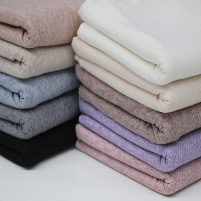 Cashmere Touch Jersey Fabric Taupe Melange - (Jersey Fabrics)