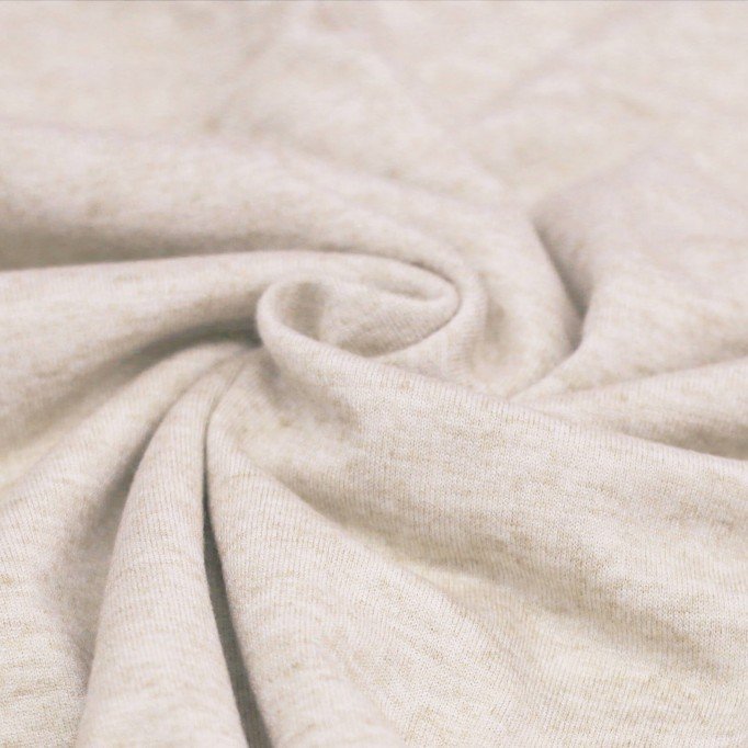 Cashmere Touch Jersey Fabric Cream Melange - (Jersey Fabrics)