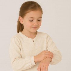 Cashmere Touch Jersey Stof Creme Melange Cashmere Touch Jersey Stof Creme Melange