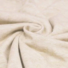 Tessuto Jersey Di Cashmere Touch Crema Melange