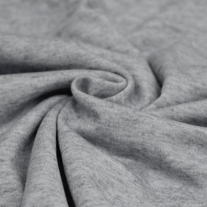 Cashmere Touch Jersey Stof Grijs Melange - (Jersey Stoffen)
