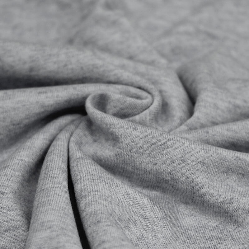 Cashmere Touch Jersey Stof Grijs Melange
