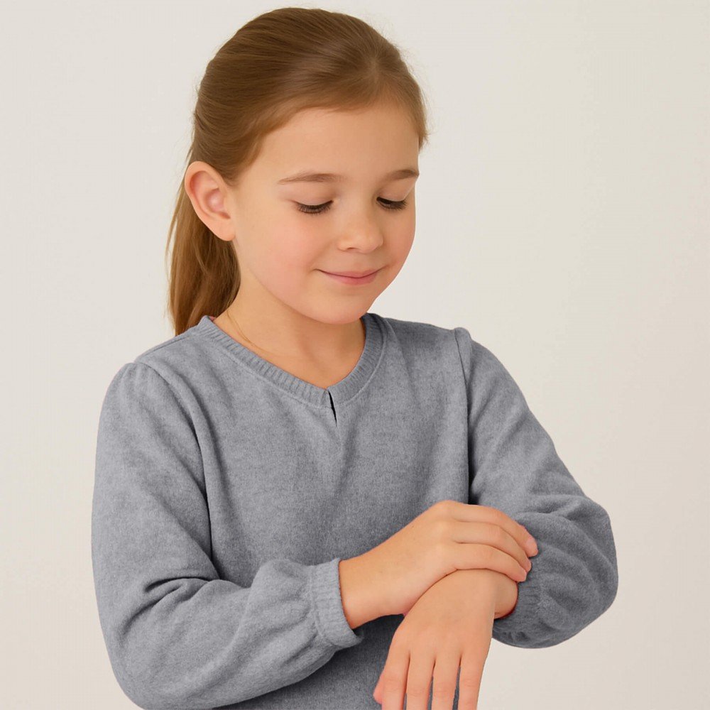 Tessuto Jersey Di Cashmere Touch Grigio Melange Tessuto Jersey Di Cashmere Touch Grigio Melange