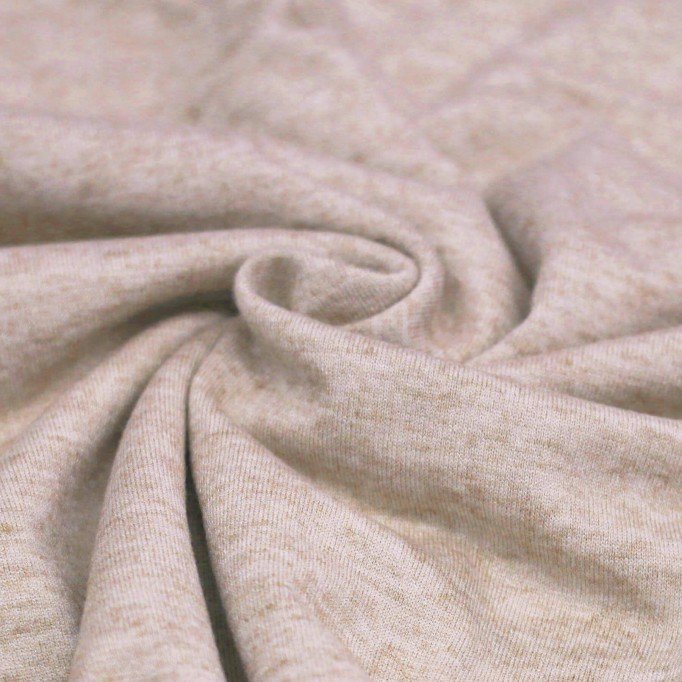 Tessuto Jersey Di Cashmere Touch Beige Chiaro Melange - (Jersey Tessuti)