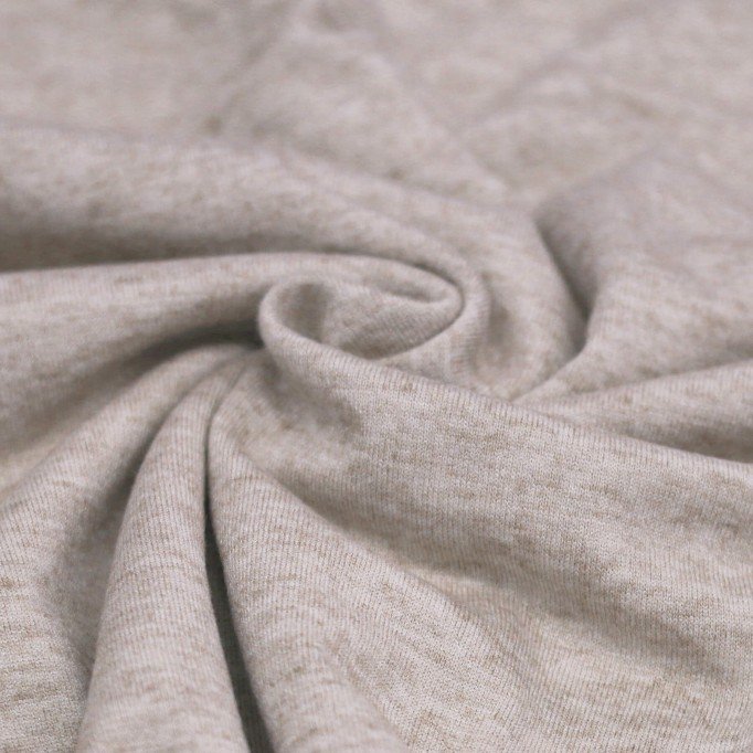 Cashmere Touch Jersey Fabric Light Beige Melange - (Jersey Fabrics)