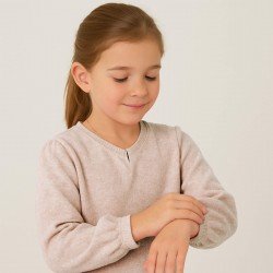 Tissu Maille Tricot Cashmere Touch Beige Clair Melange Tissu Maille Tricot Cashmere Touch Beige Clair Melange