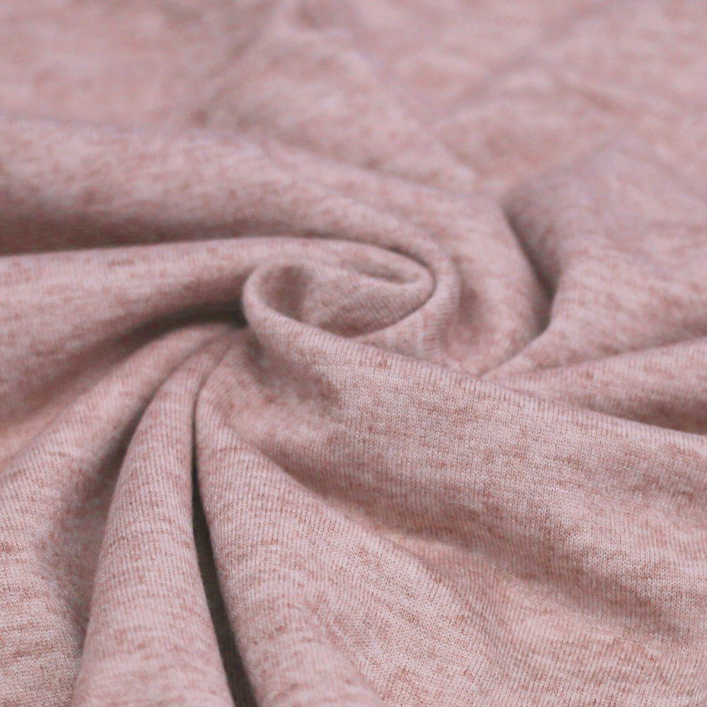 Cashmere Touch Jersey Fabric Nude Pink Melange
