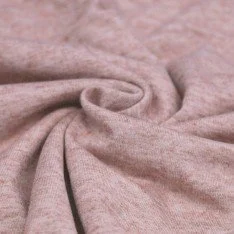 Tessuto Jersey Di Cashmere Touch Nude Rosa Melange