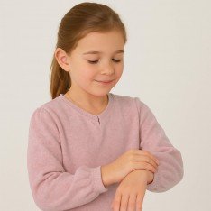 Cashmere Touch Jersey Stof Nude Roze Melange Cashmere Touch Jersey Stof Nude Roze Melange