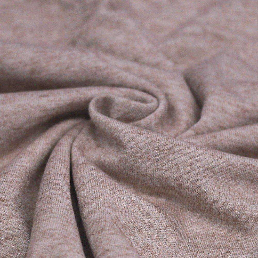 Cashmere Touch Jersey Fabric Taupe Melange