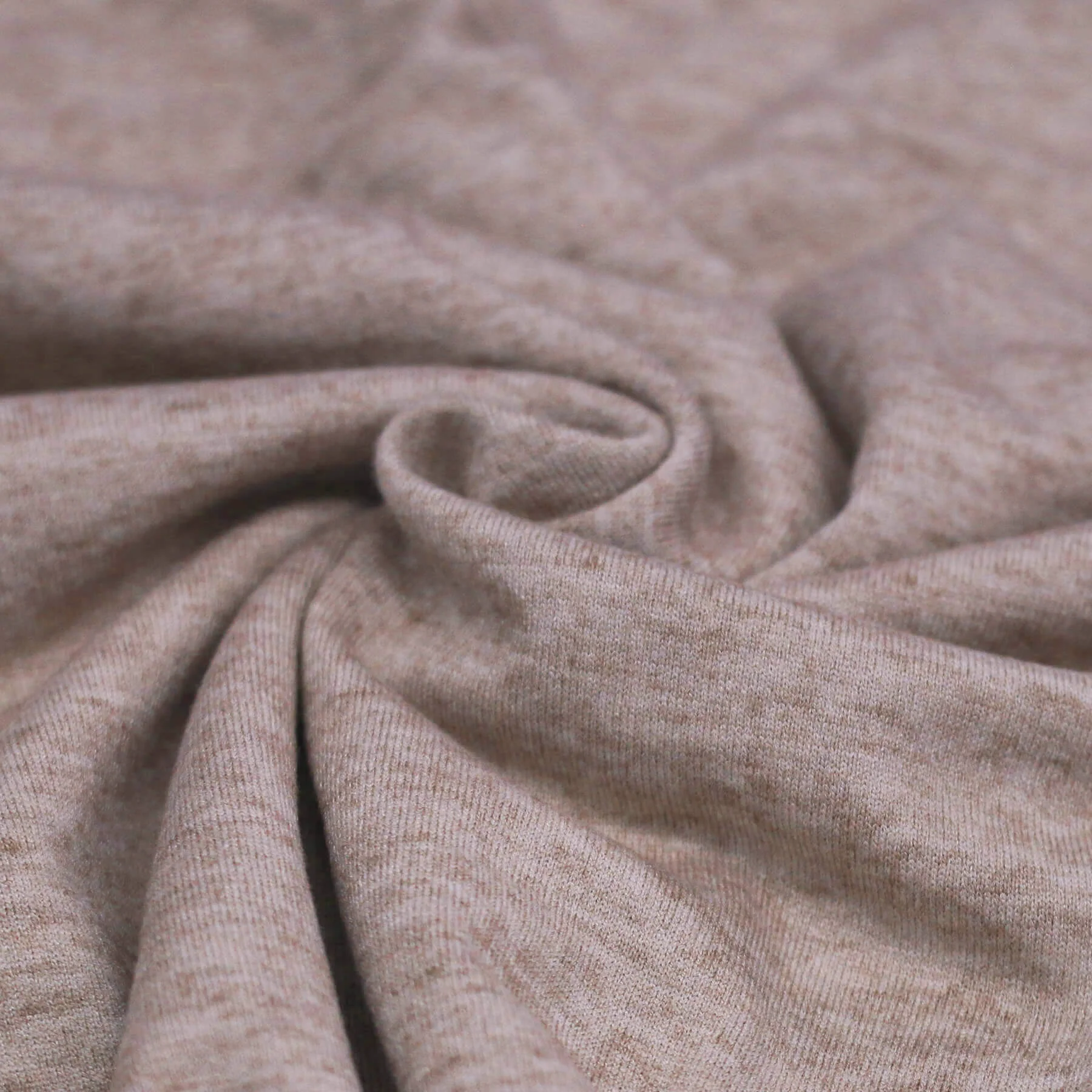 Cashmere Touch Jersey Stof Taupe Melange