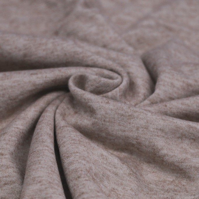 Cashmere Touch Jersey Fabric Taupe Melange - (Jersey Fabrics)