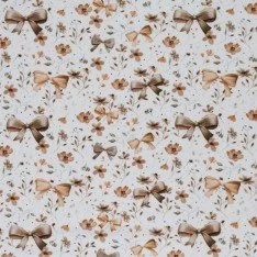 Jersey Cotton Fabric Digital Print - Bow Flower