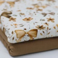 Jersey Cotton Fabric Digital Print - Bow Flower