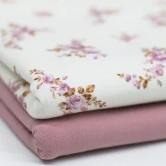 Jersey Cotton Fabric Digital Print - Victorian Roses