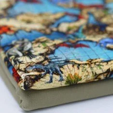 Jersey Cotton Fabric Digital Print - World Dino Dark